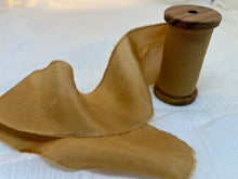Load image into Gallery viewer, Botanical Dyed Silk Ribbon-  Cutch