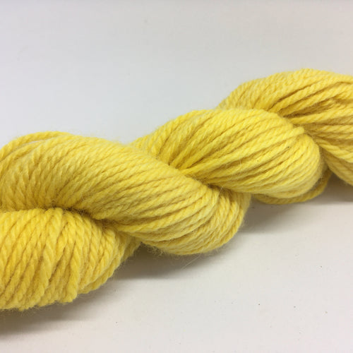 Botanical Dyed Wool Yarn 8ply- Yellow colour dyed with marigold by Playing With Fibre