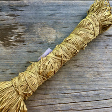 Load image into Gallery viewer, Botanical Dyed Raffia- Tansy and iron water 50grams