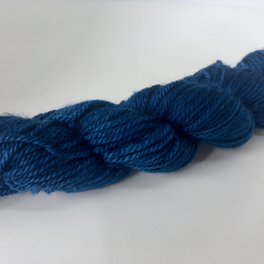 Botanical Dyed  Wool Yarn 8ply- Indigo 50grams