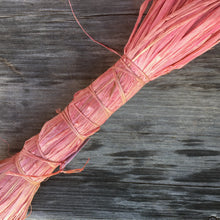 Load image into Gallery viewer, Botanical Dyed Raffia-  Beet light  50grams
